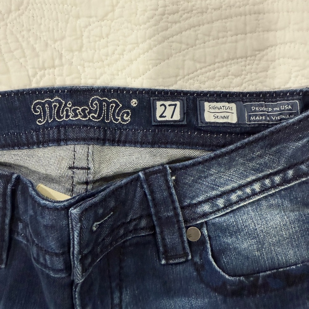 Miss Me Signature Dark Blue Skinny Jeans NWT - Picture 7 of 12